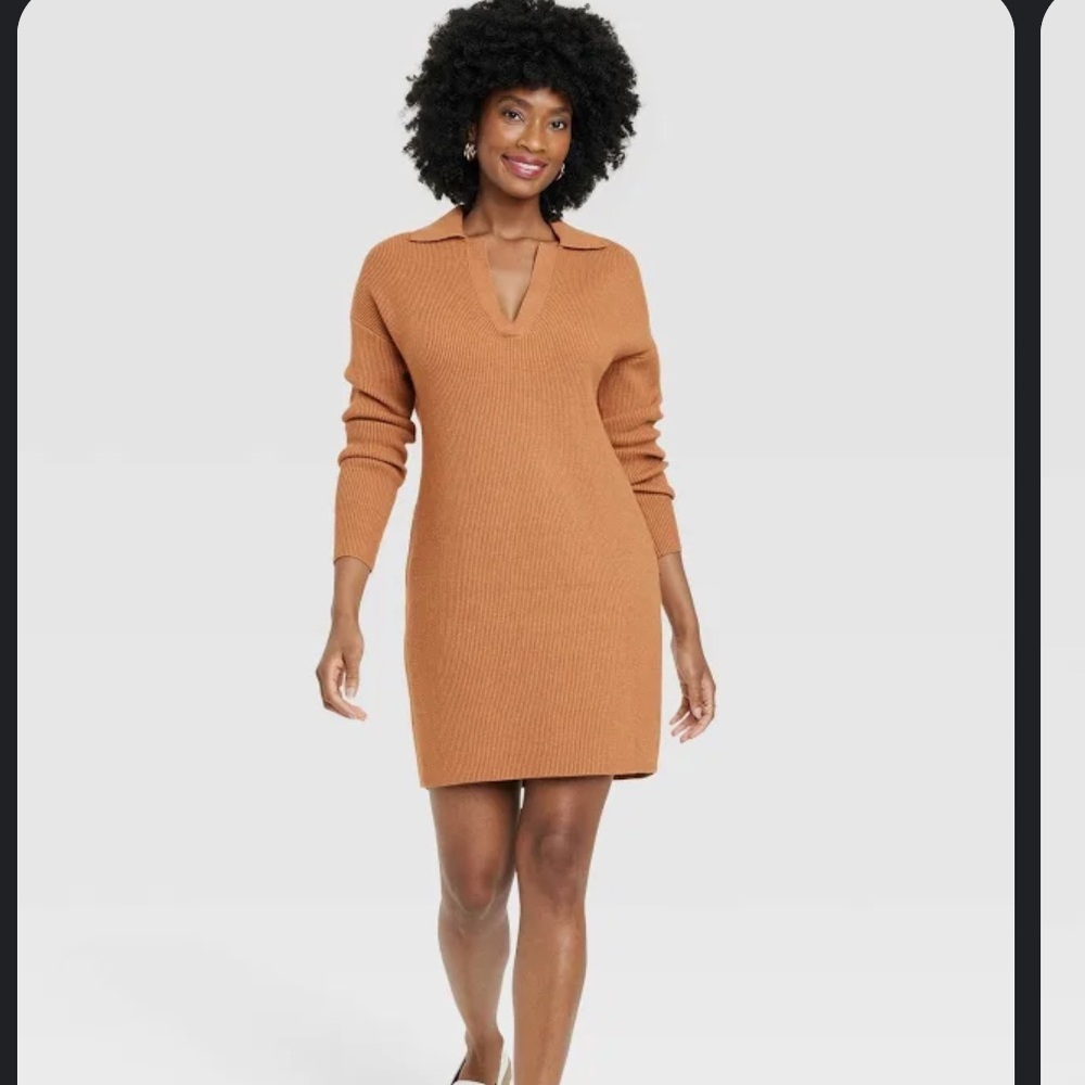 Longsleeve Polo Sweater Dress